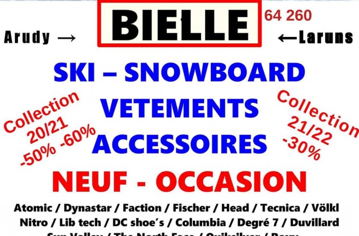 Destockage Depot-Vente Ski Snow Vetements Bielle 64 Vallee d'Ossau